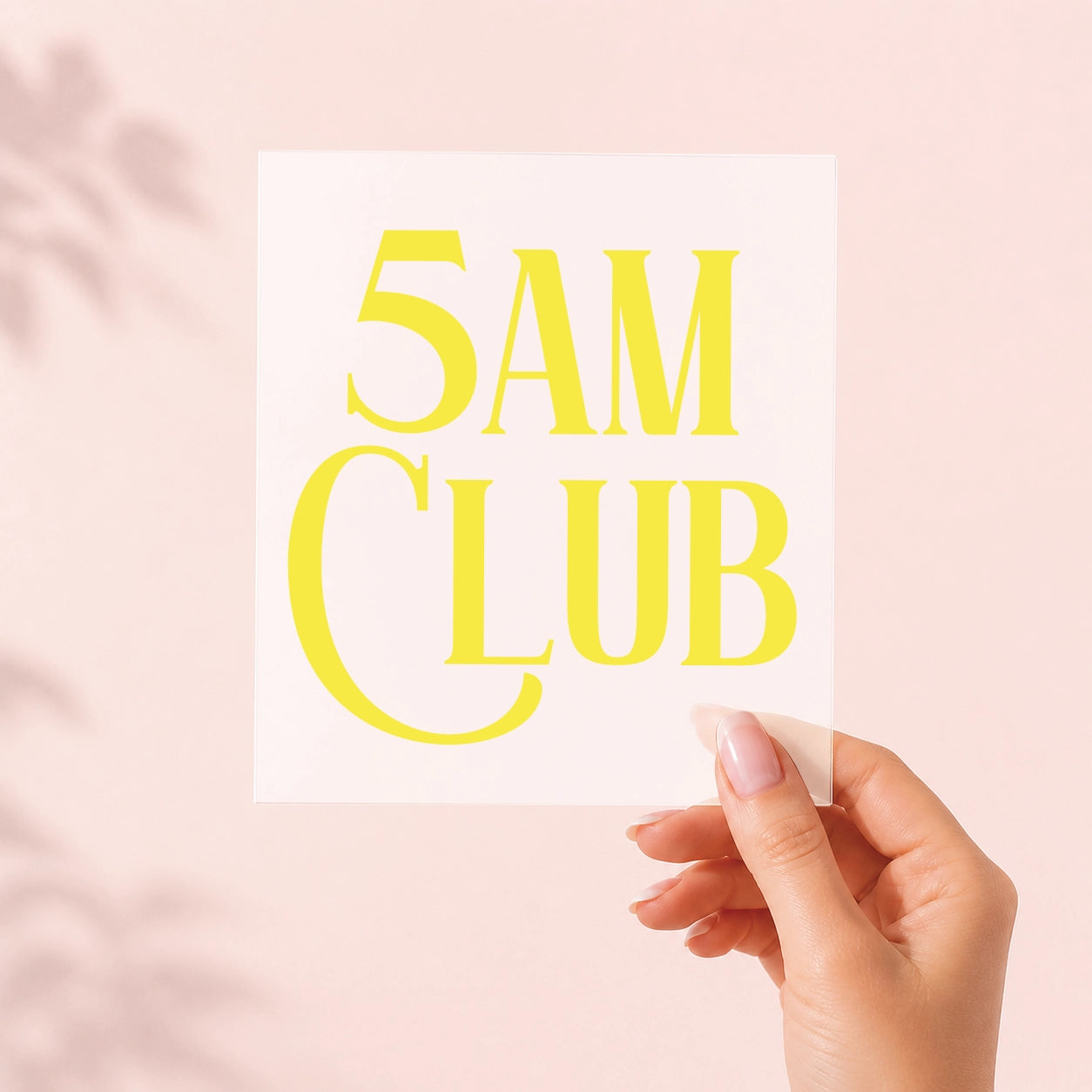 5AM Club Gelb – Bügelbild