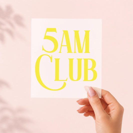 5AM Club Gelb – Bügelbild
