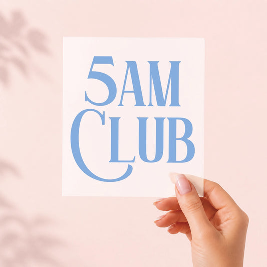 5AM Club Blau – Bügelbild