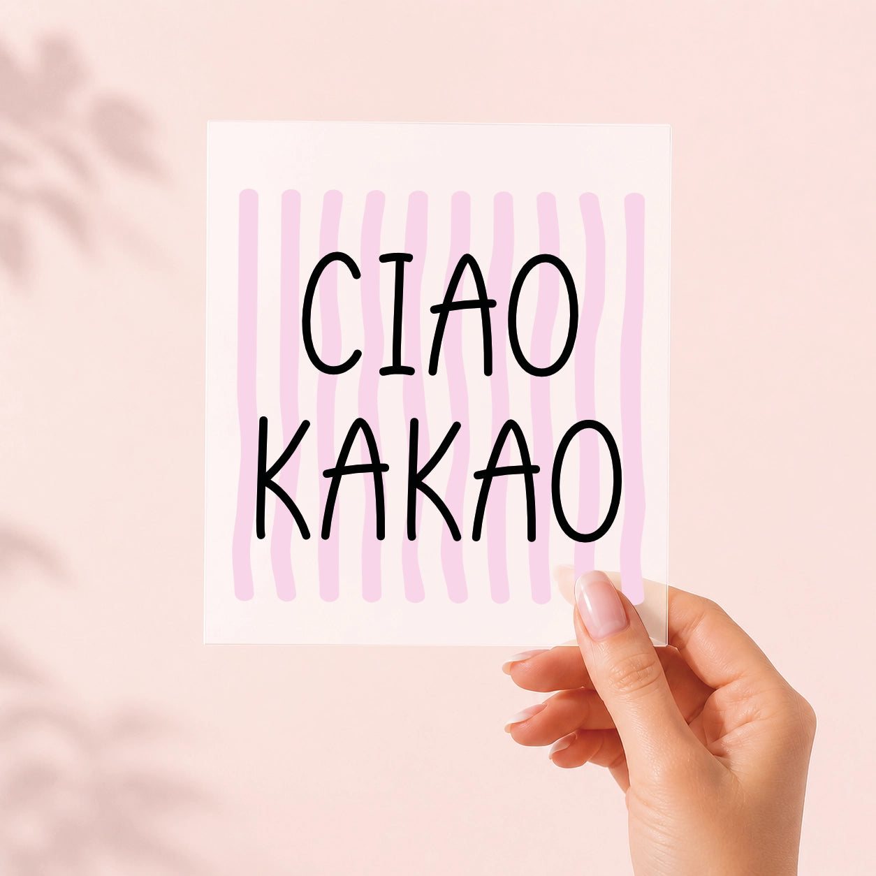 Ciao Kakao Rosa – Bügelbild