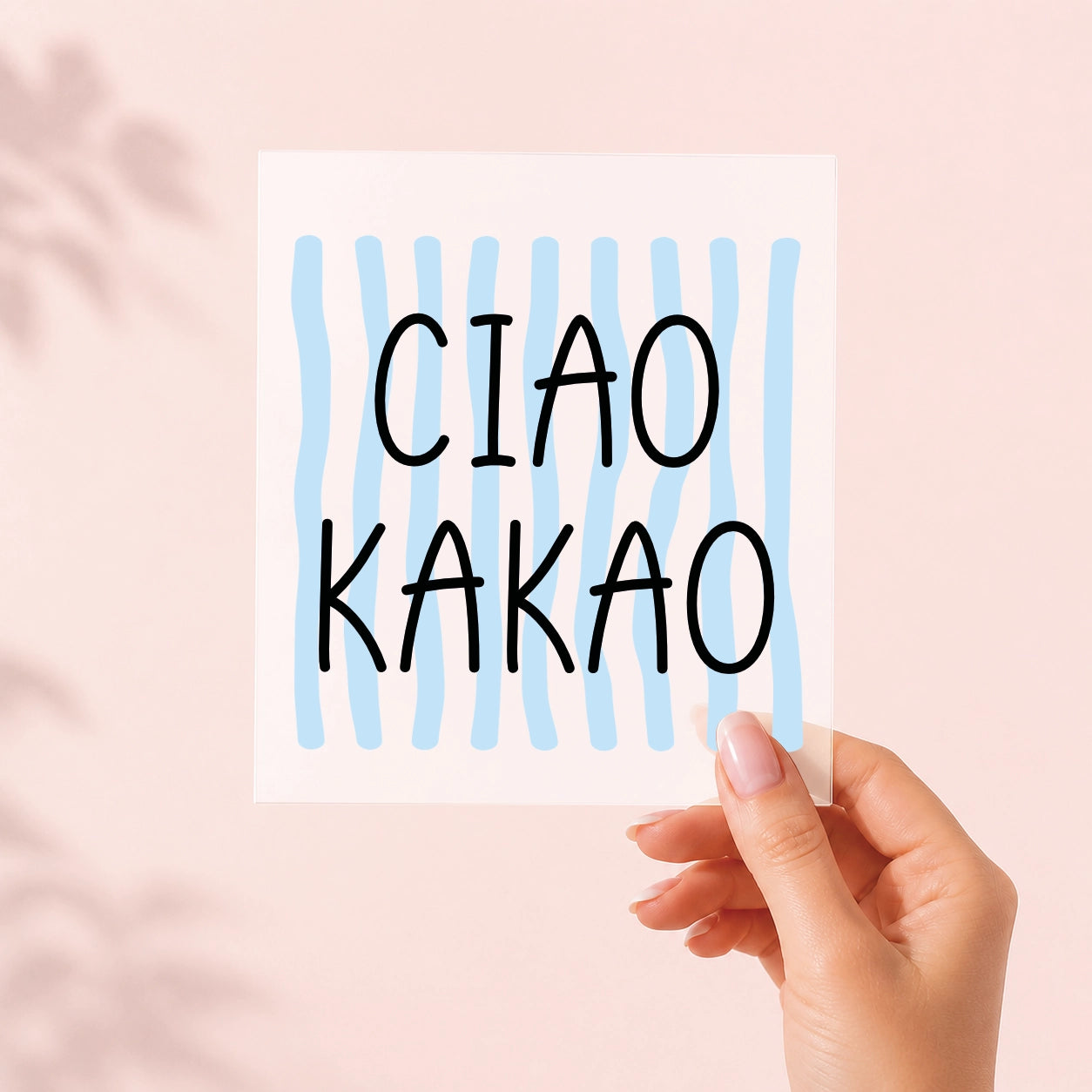 Ciao Kakao Blau – Bügelbild