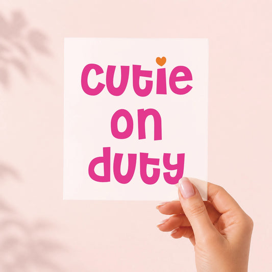 Cutie on Duty – Bügelbild