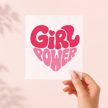 Girl Power Herz – Bügelbild
