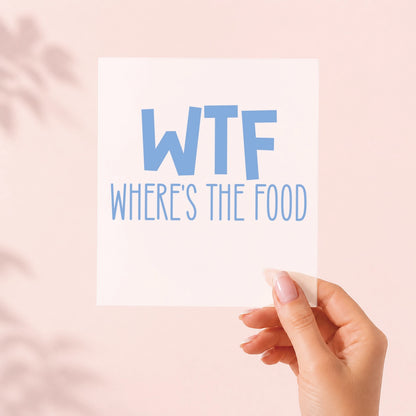 WTF – Where's the Food – Bügelbild